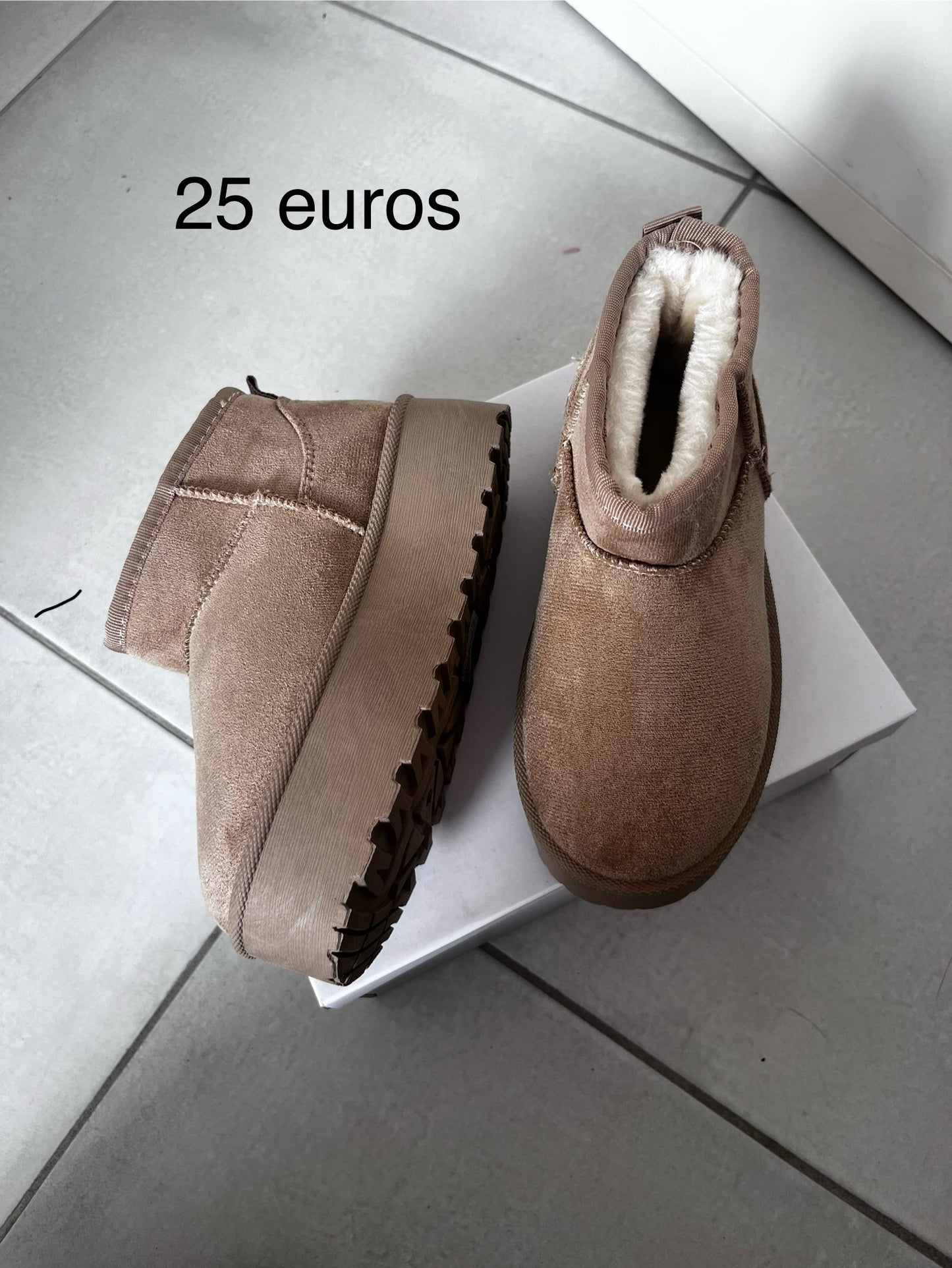 Bottines fourrées kaki