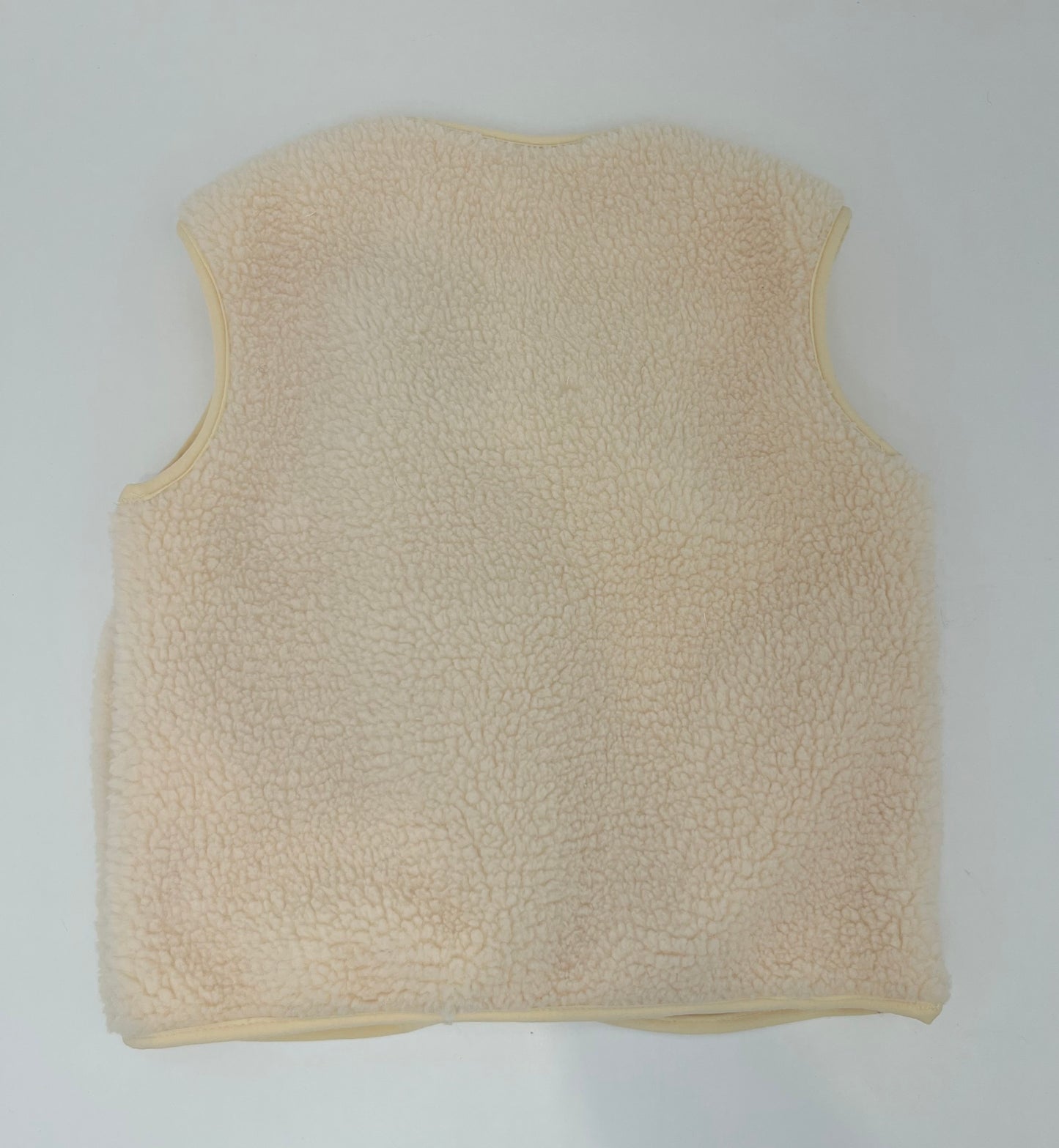 veste sans manche en moumoute écru