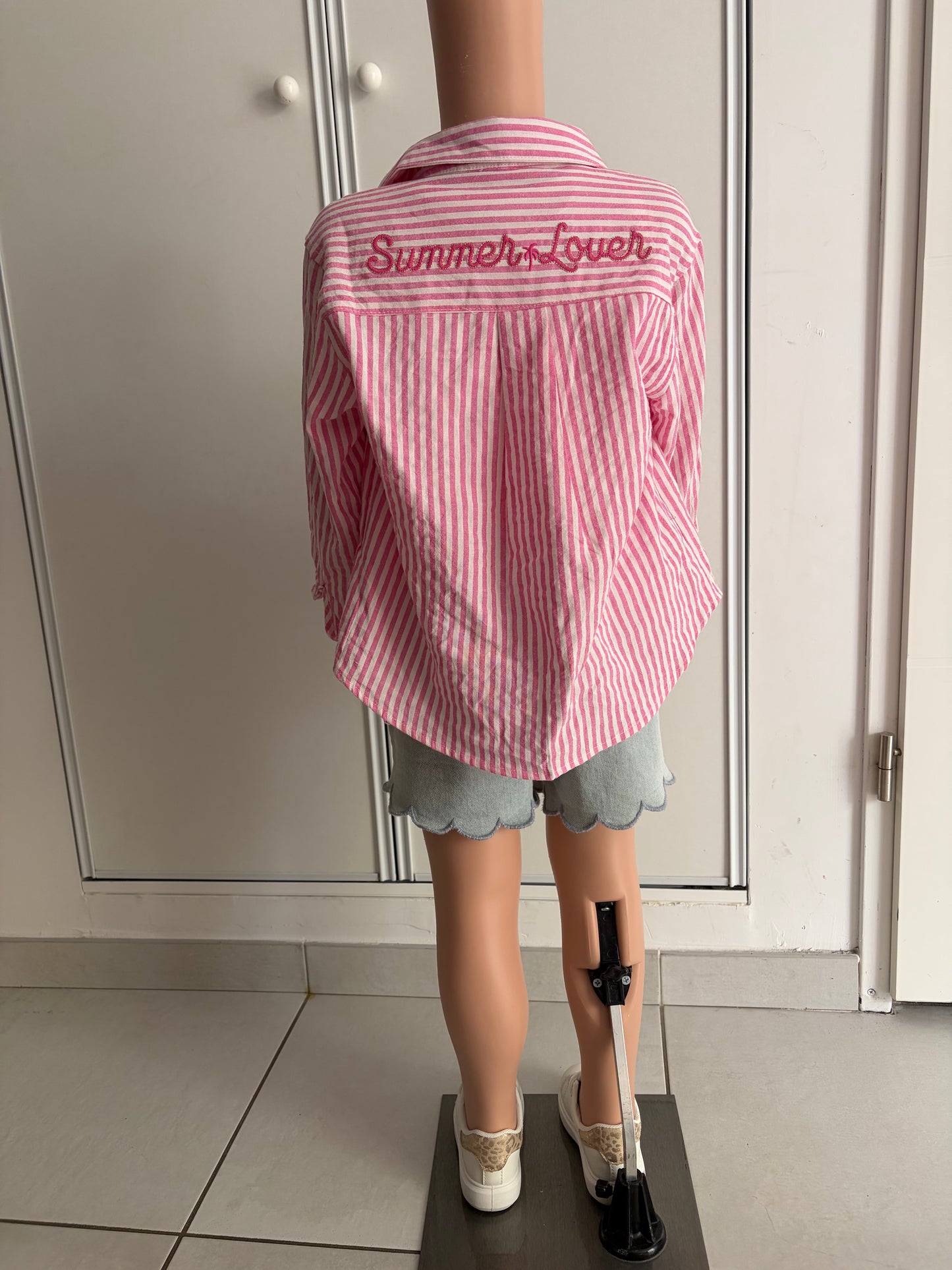 Chemise rose rayé «  Summer Love »