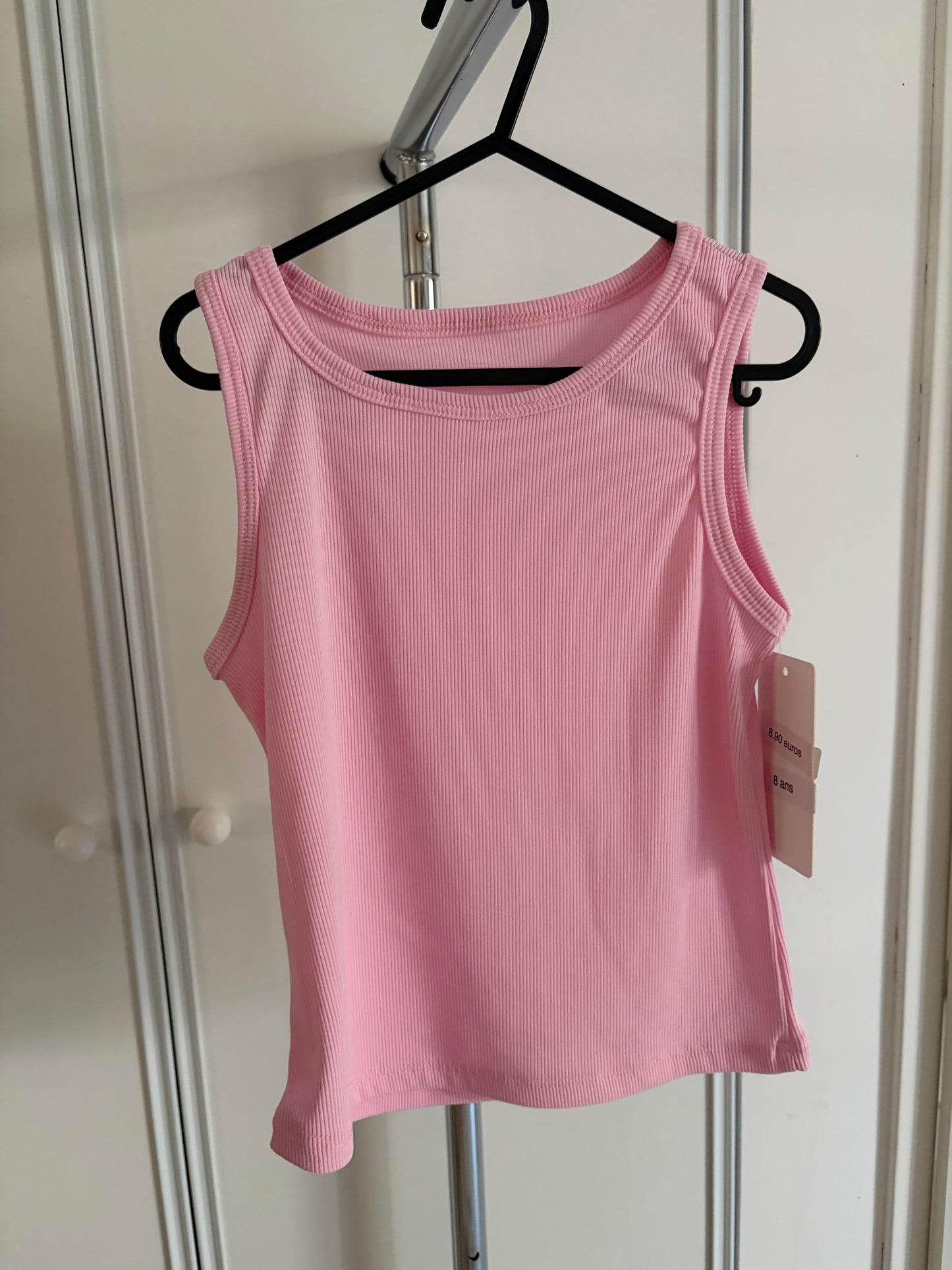 Débardeur rose et blanc