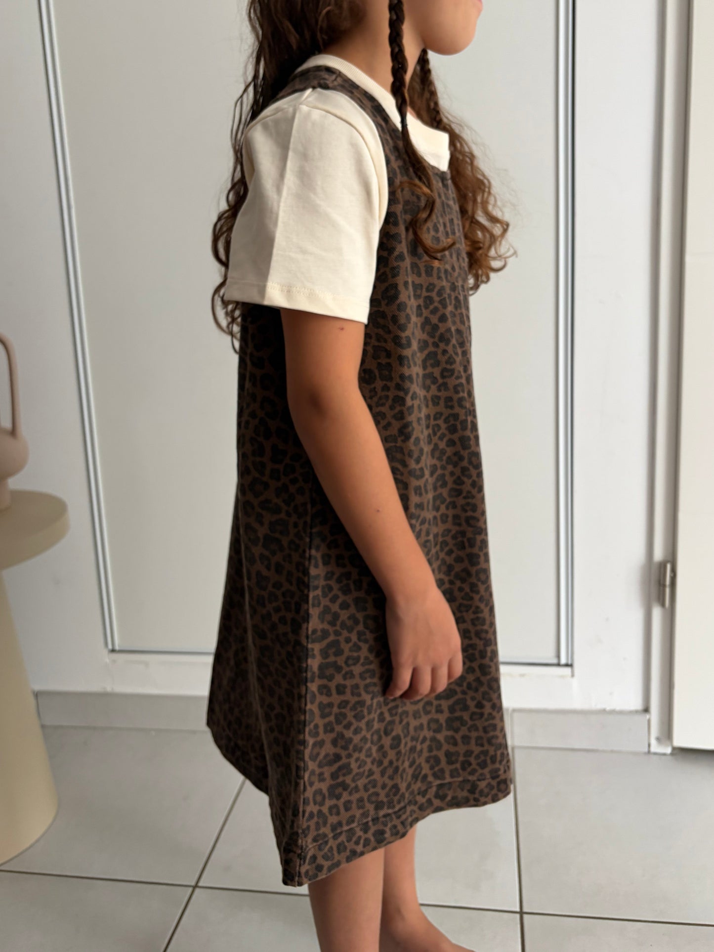 Robe en jeans « léopard »