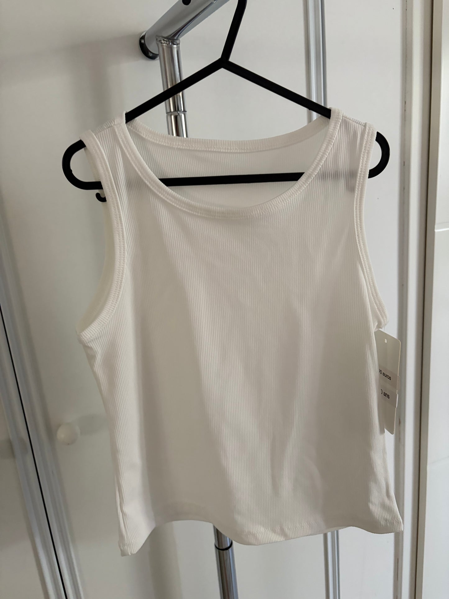 Débardeur rose et blanc
