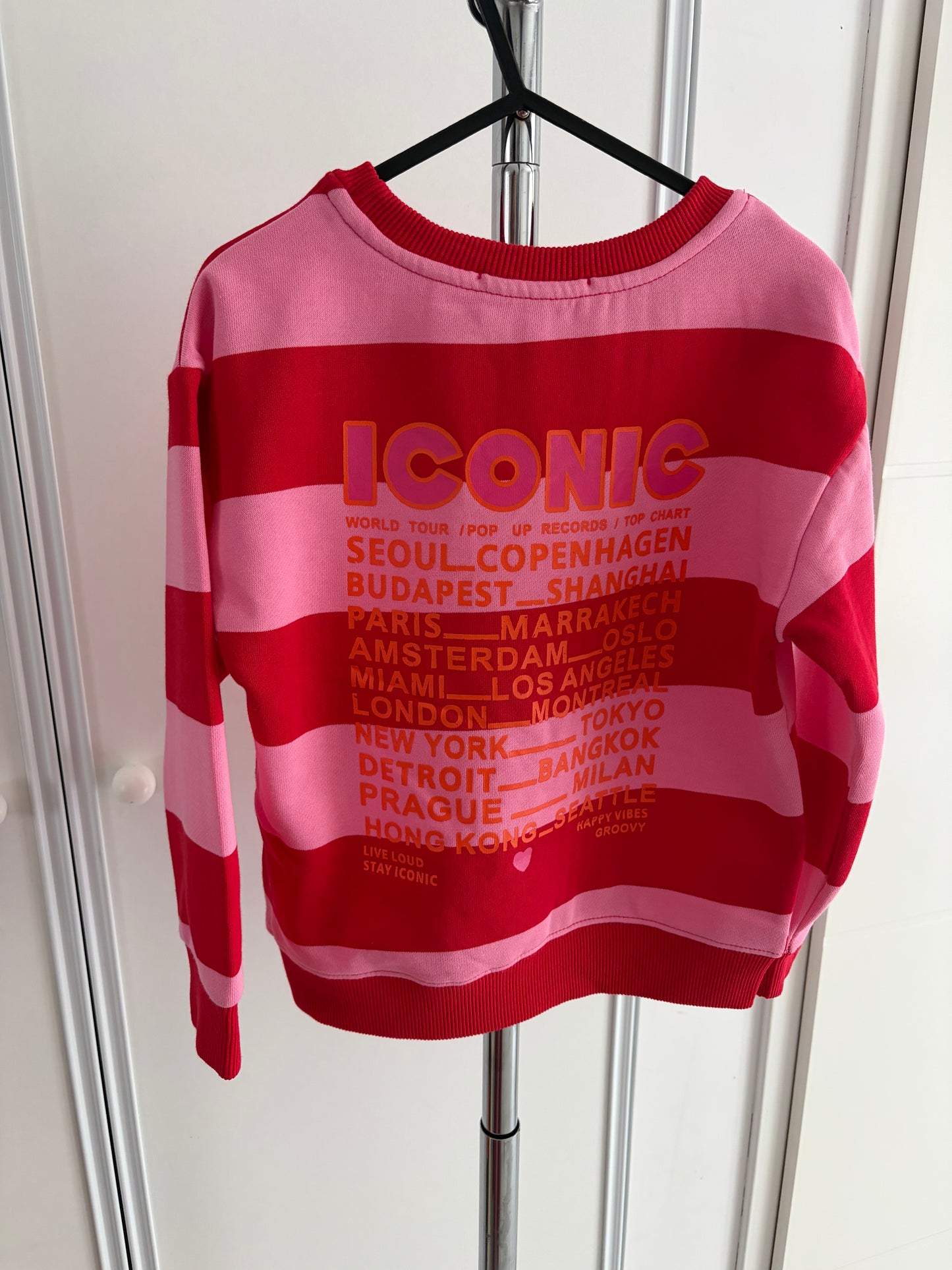Sweat « ICONIC » rose et rouge