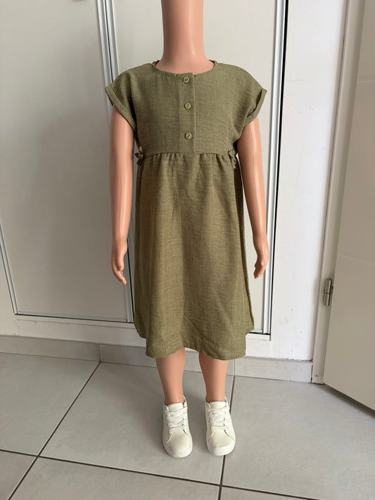 Robe kaki fluide