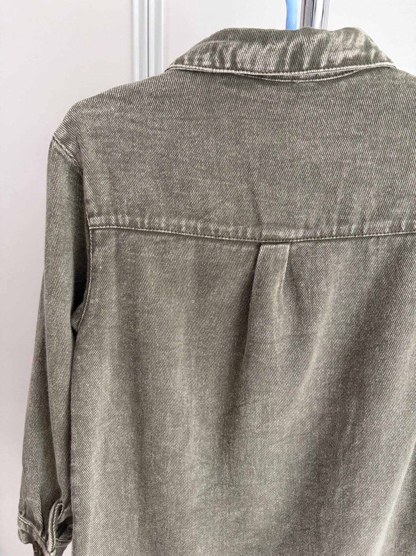 Robe kaki en jean fluide