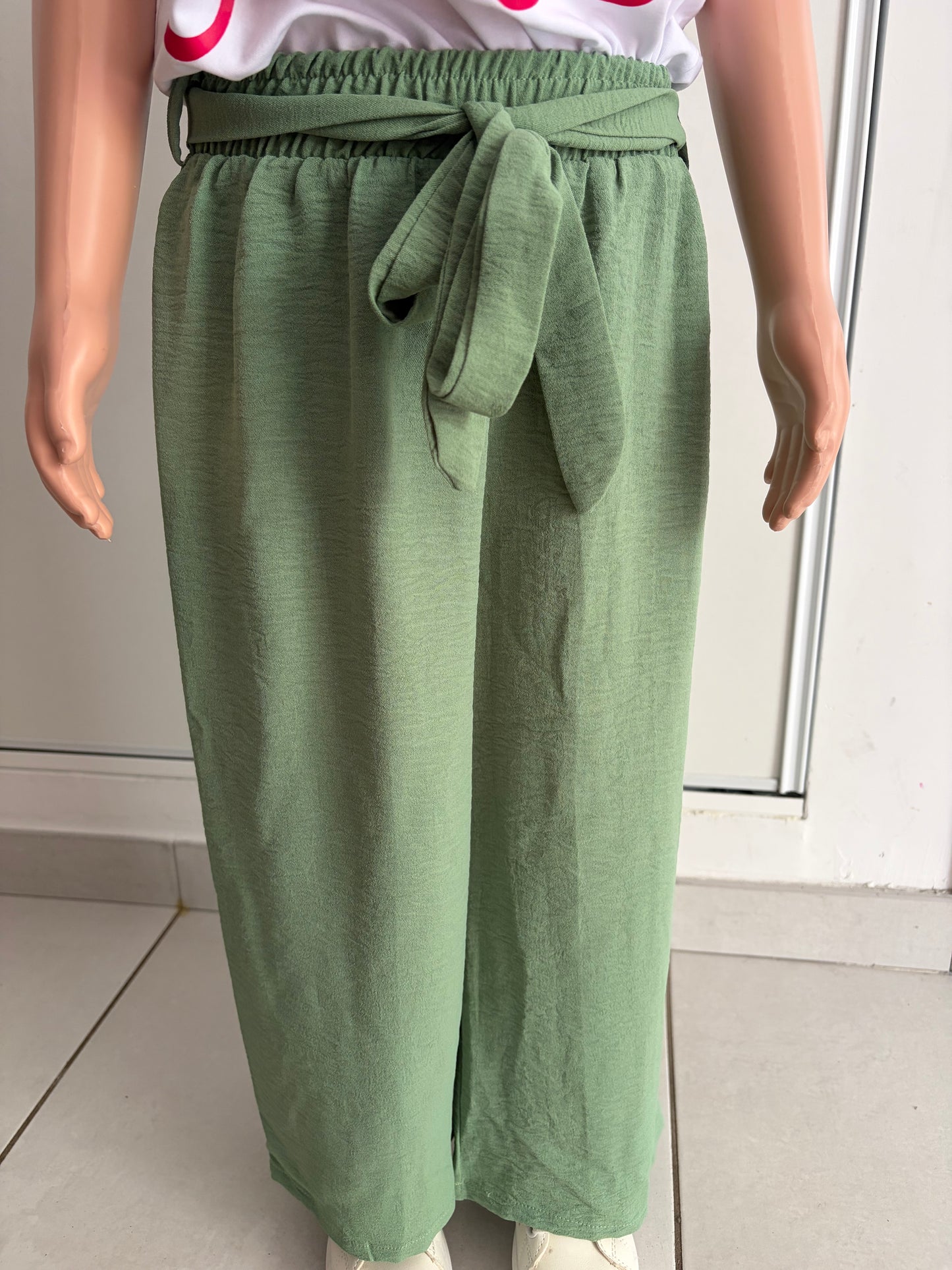 Pantalon vert fluide