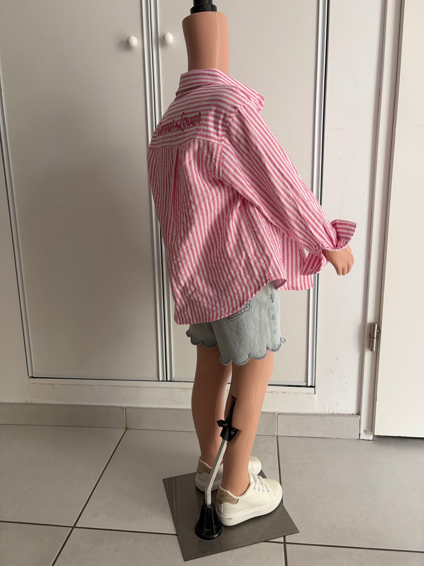 Chemise rose rayé «  Summer Love »