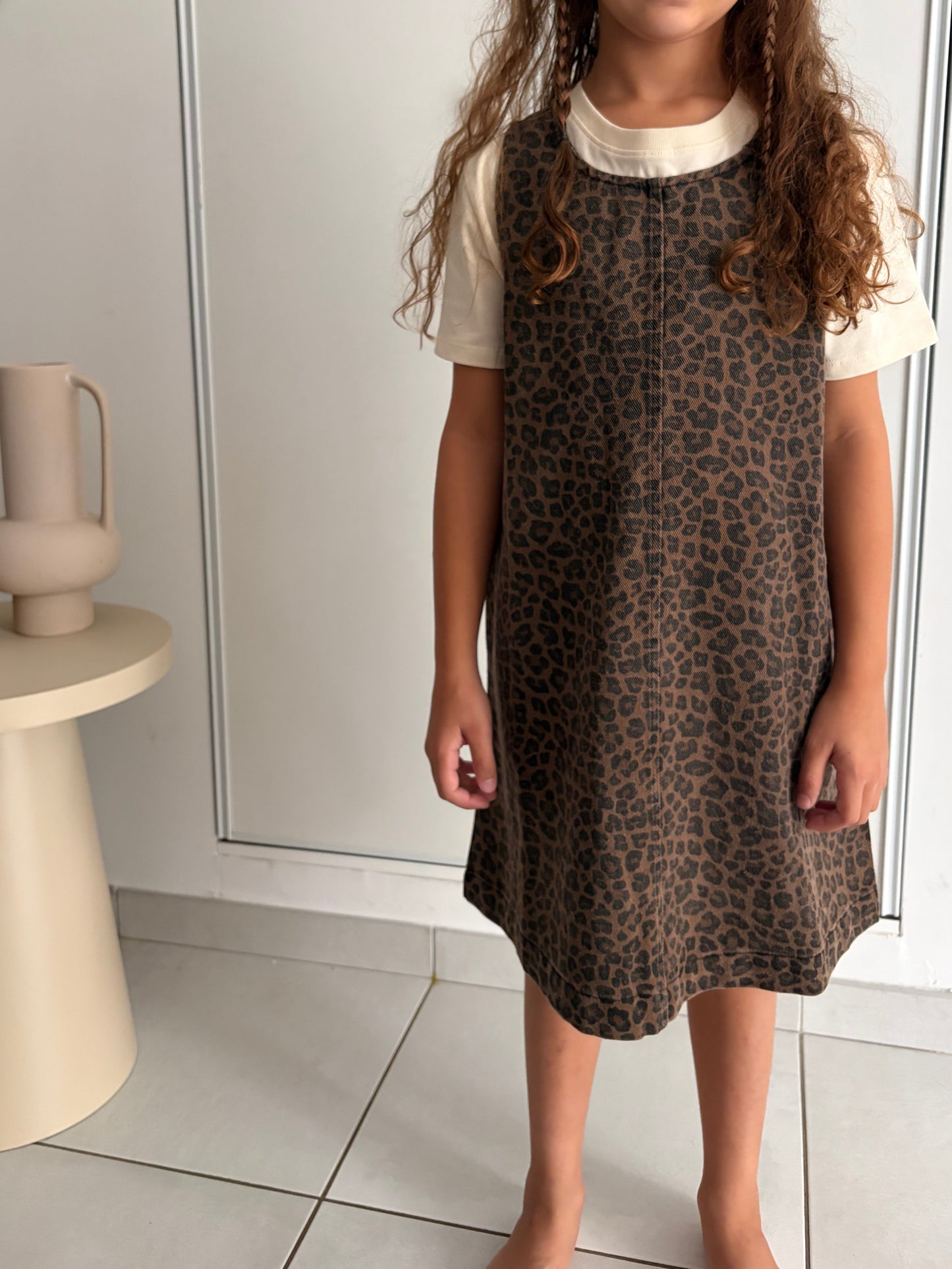 Robe en jeans « léopard »