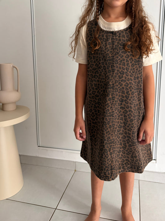 Robe en jeans « léopard »