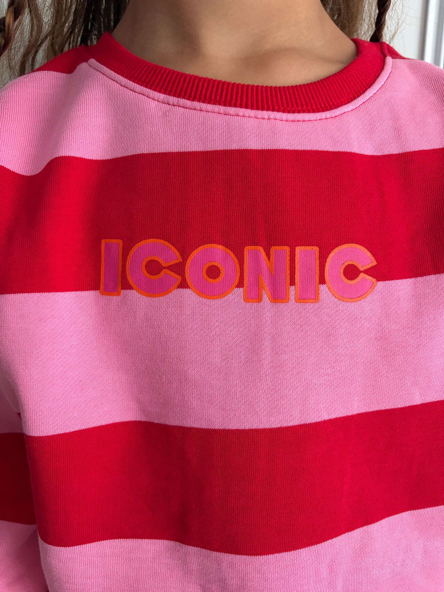 Sweat « ICONIC » rose et rouge