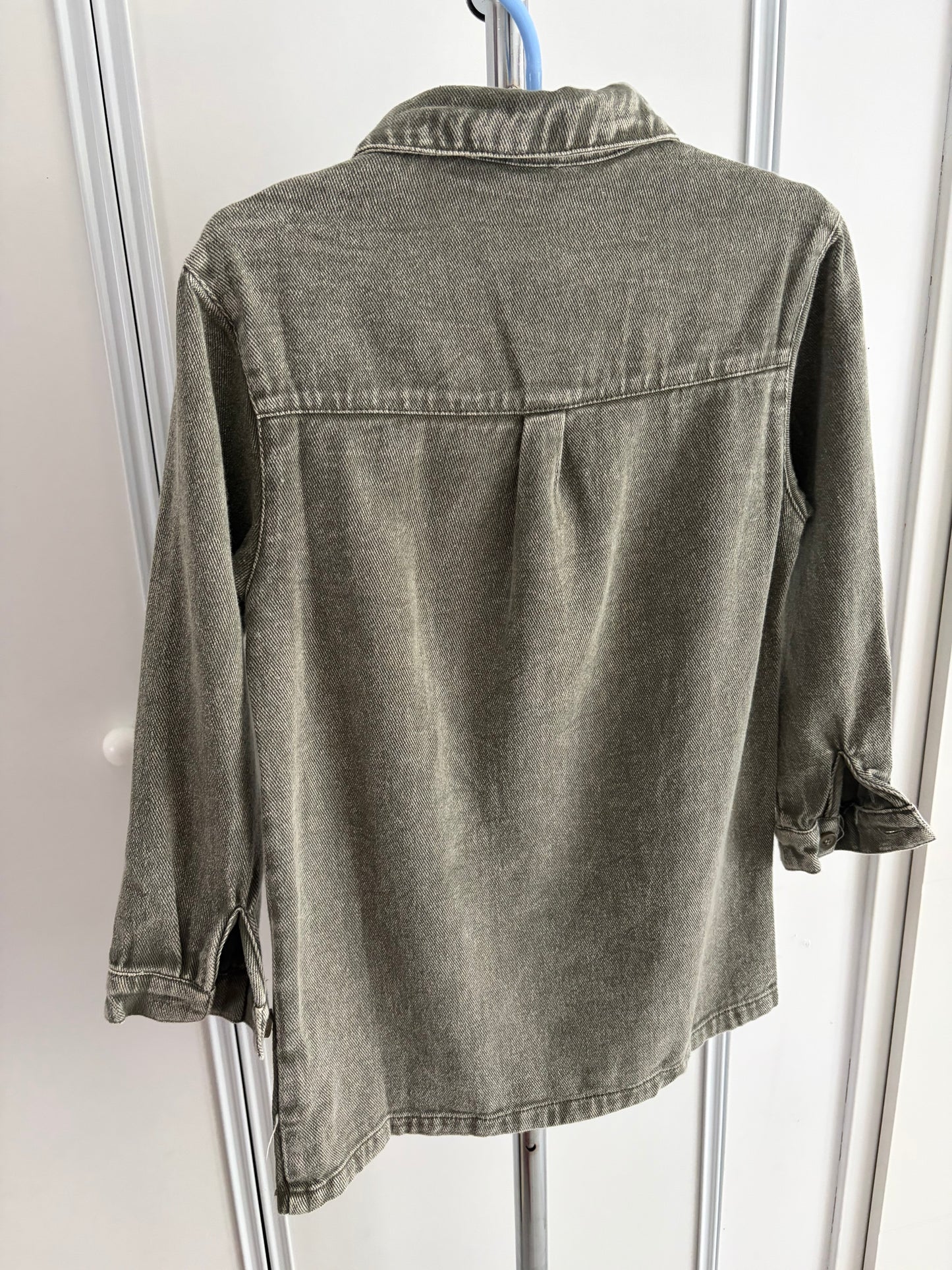 Robe kaki en jean fluide