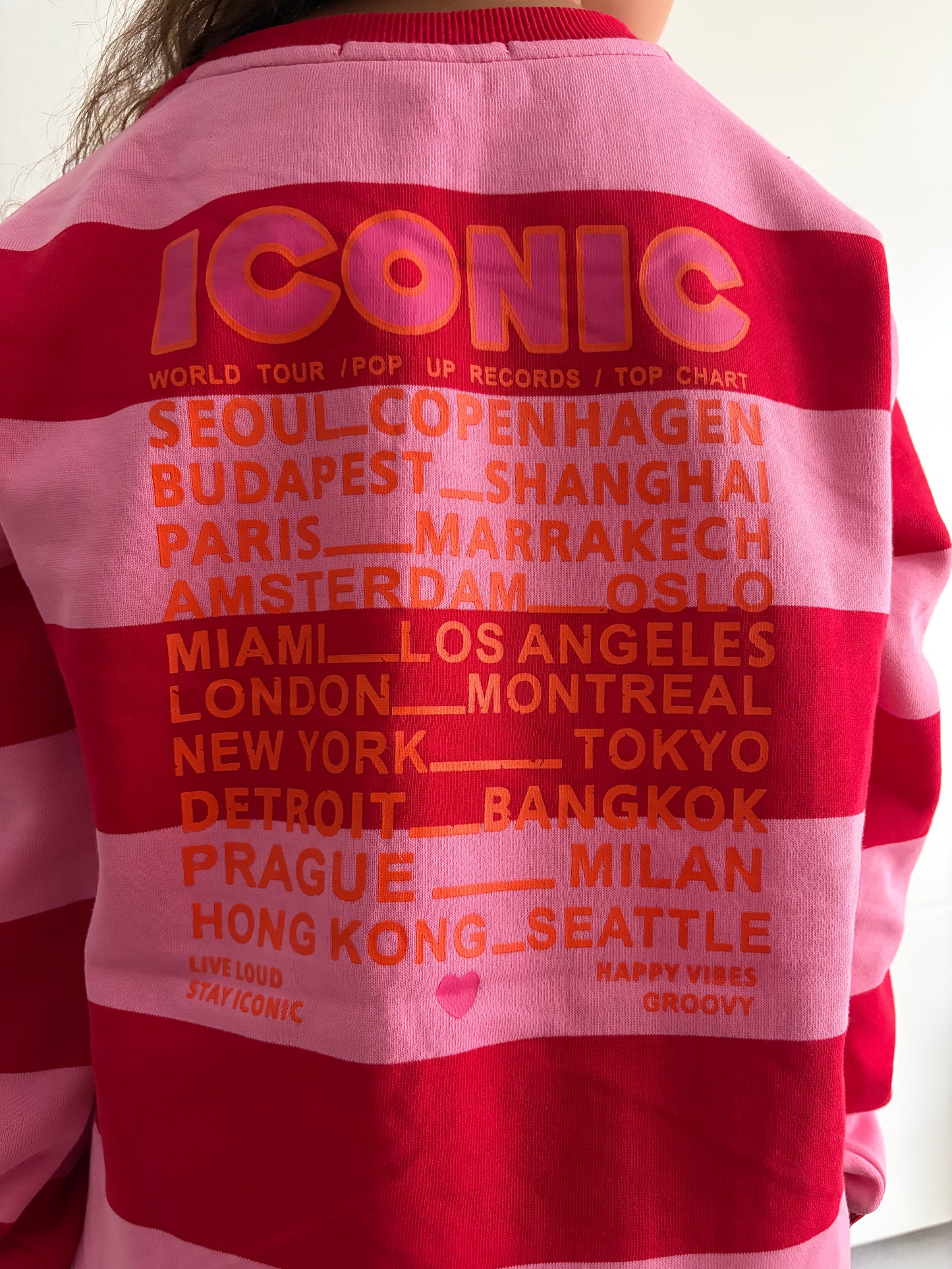 Sweat « ICONIC » rose et rouge