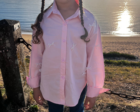 Chemise avec noeuds en perle