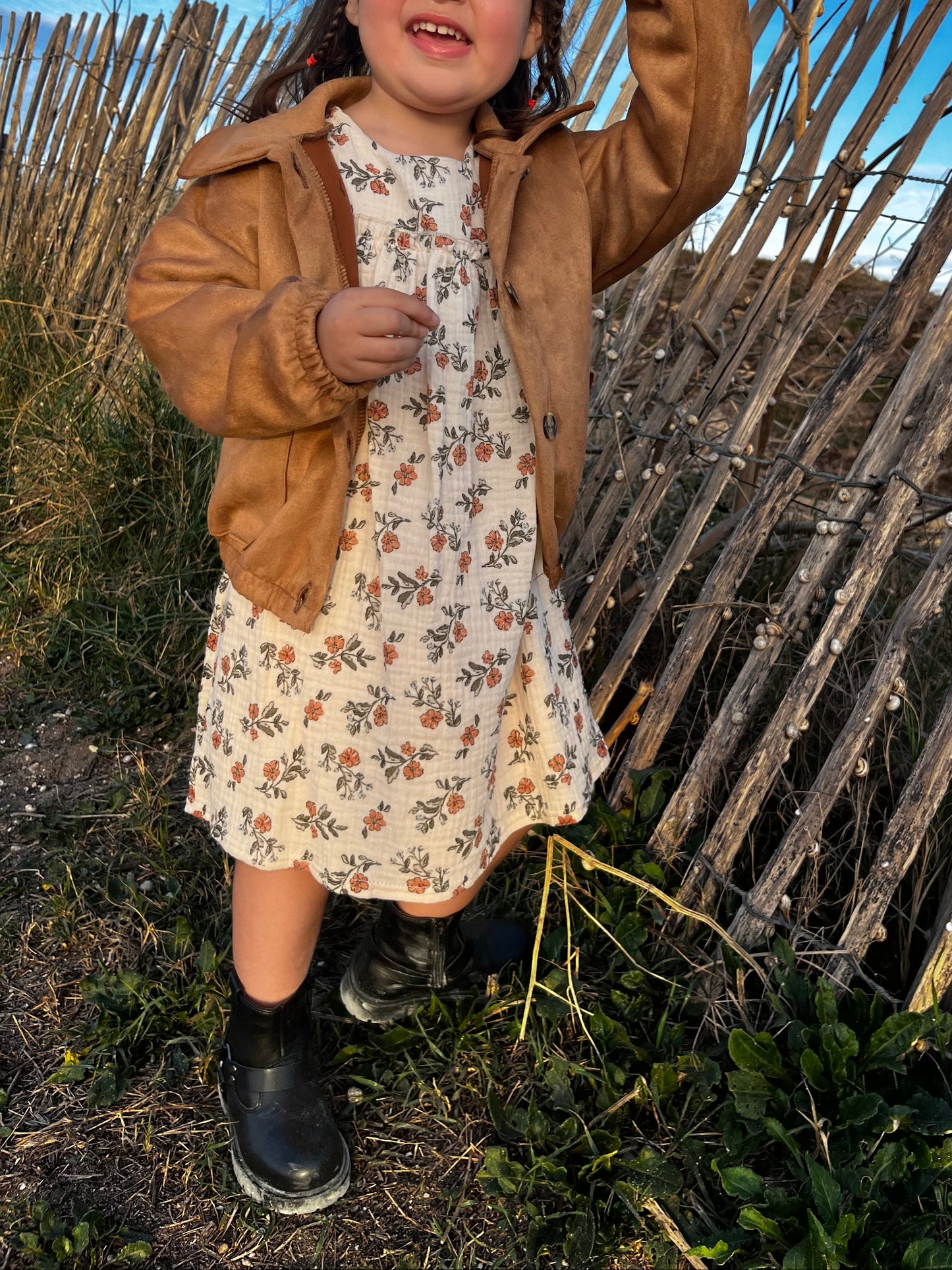 Robe fleurie manche longue