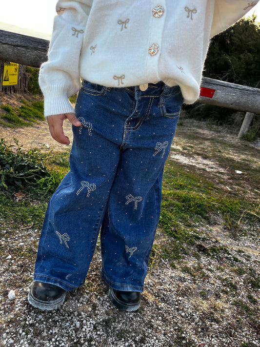 jean stretch avec noeuds