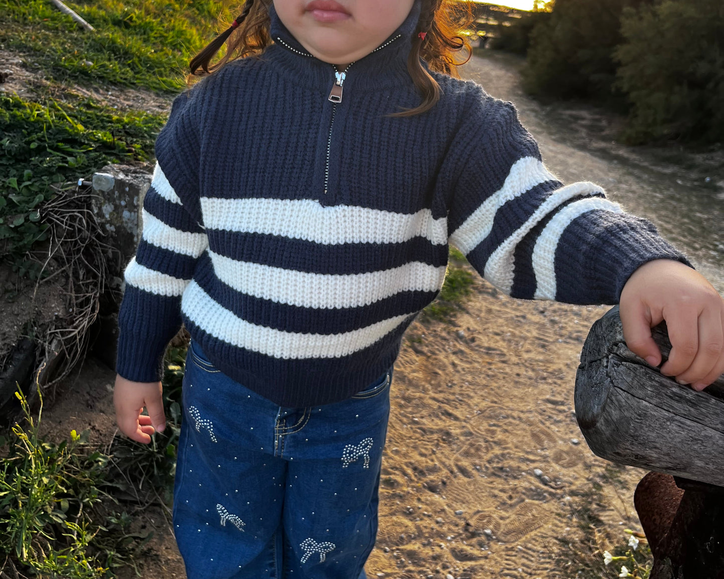 pull marine en maille