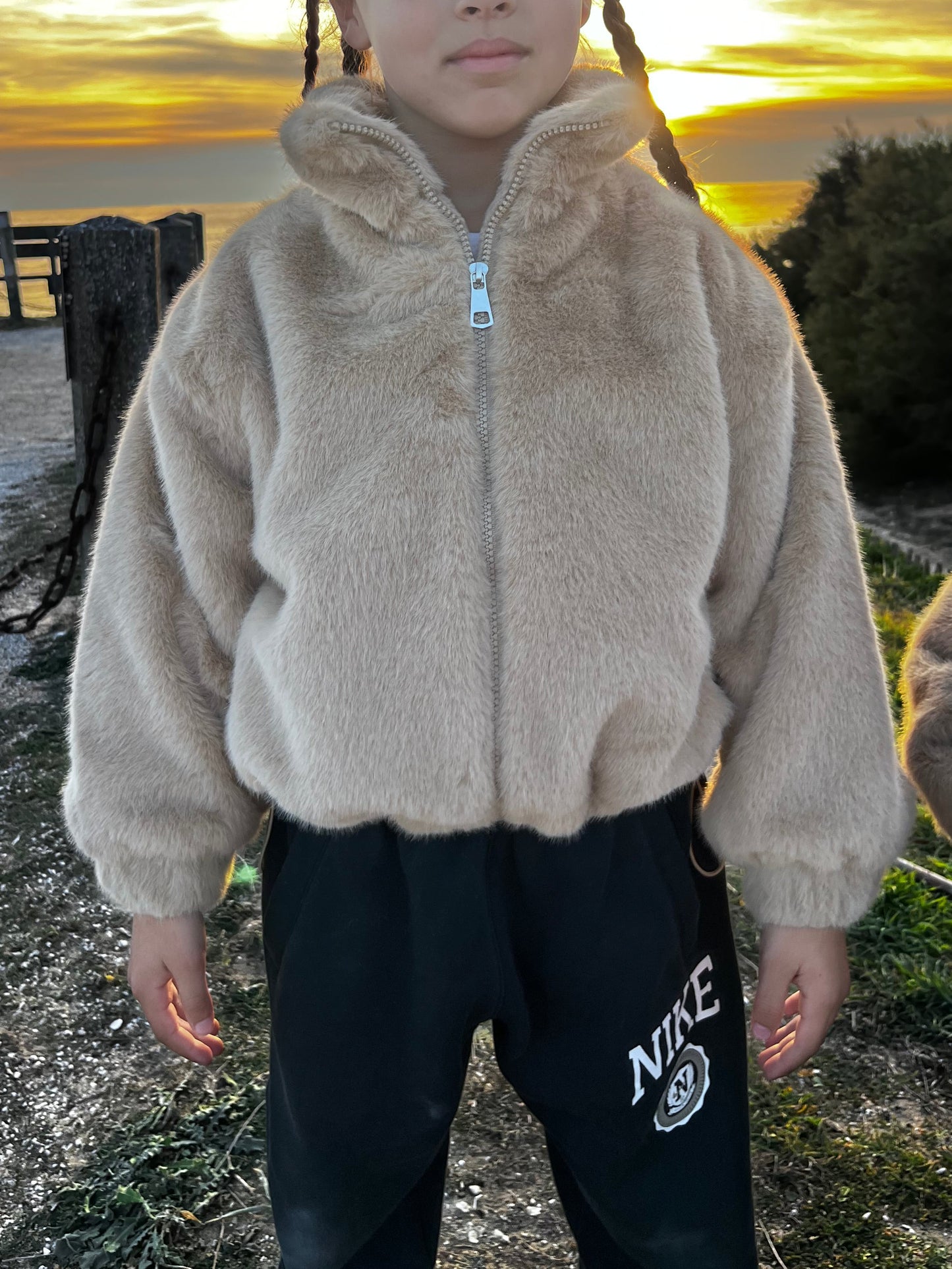 Veste effet fourrure