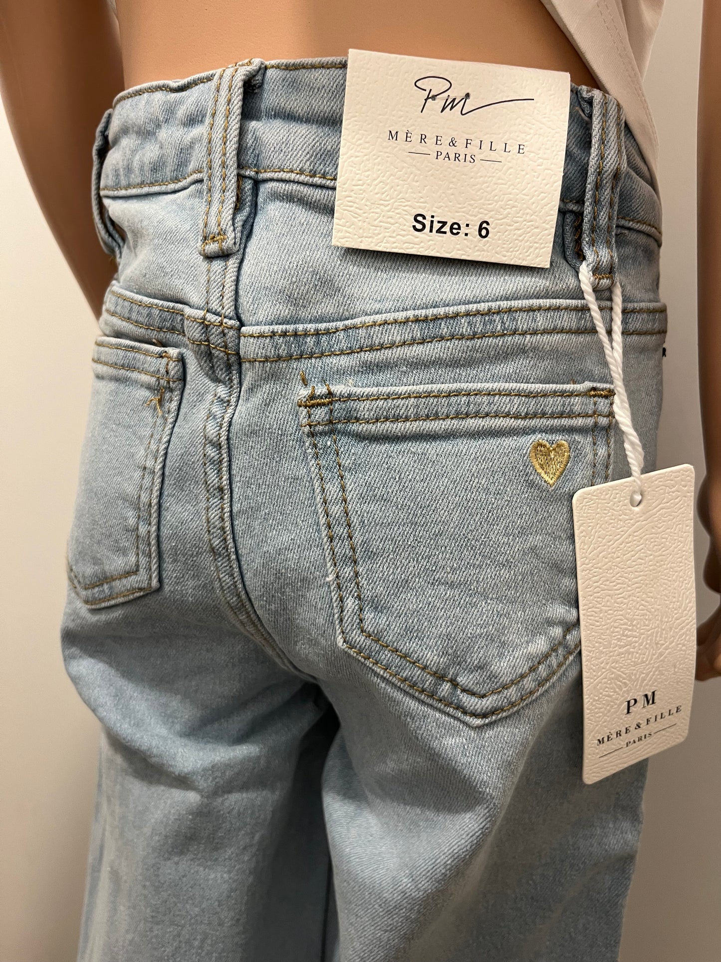 Jean bleu clair coupe droite