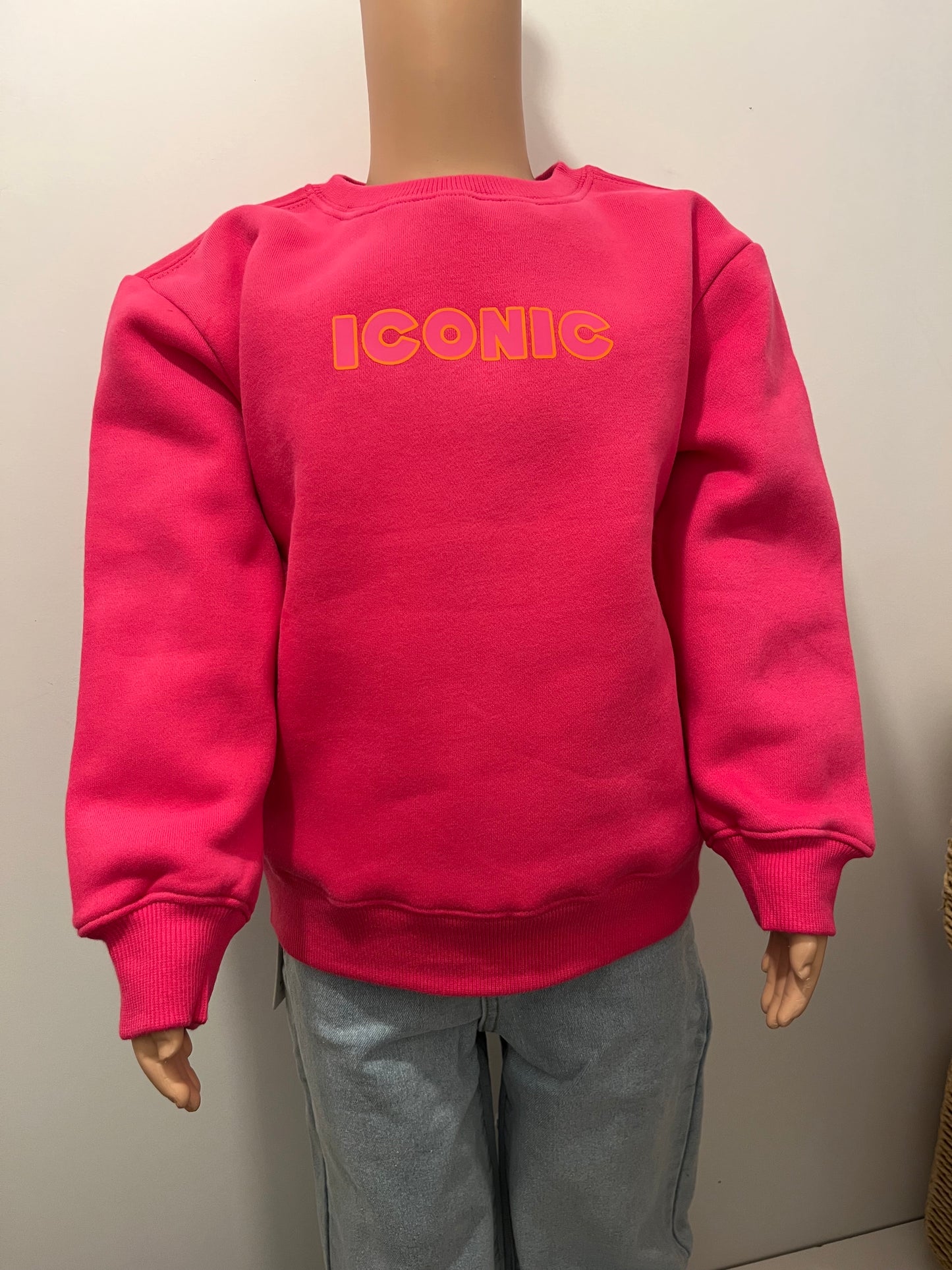 Sweat enfant rose « ICONIC »