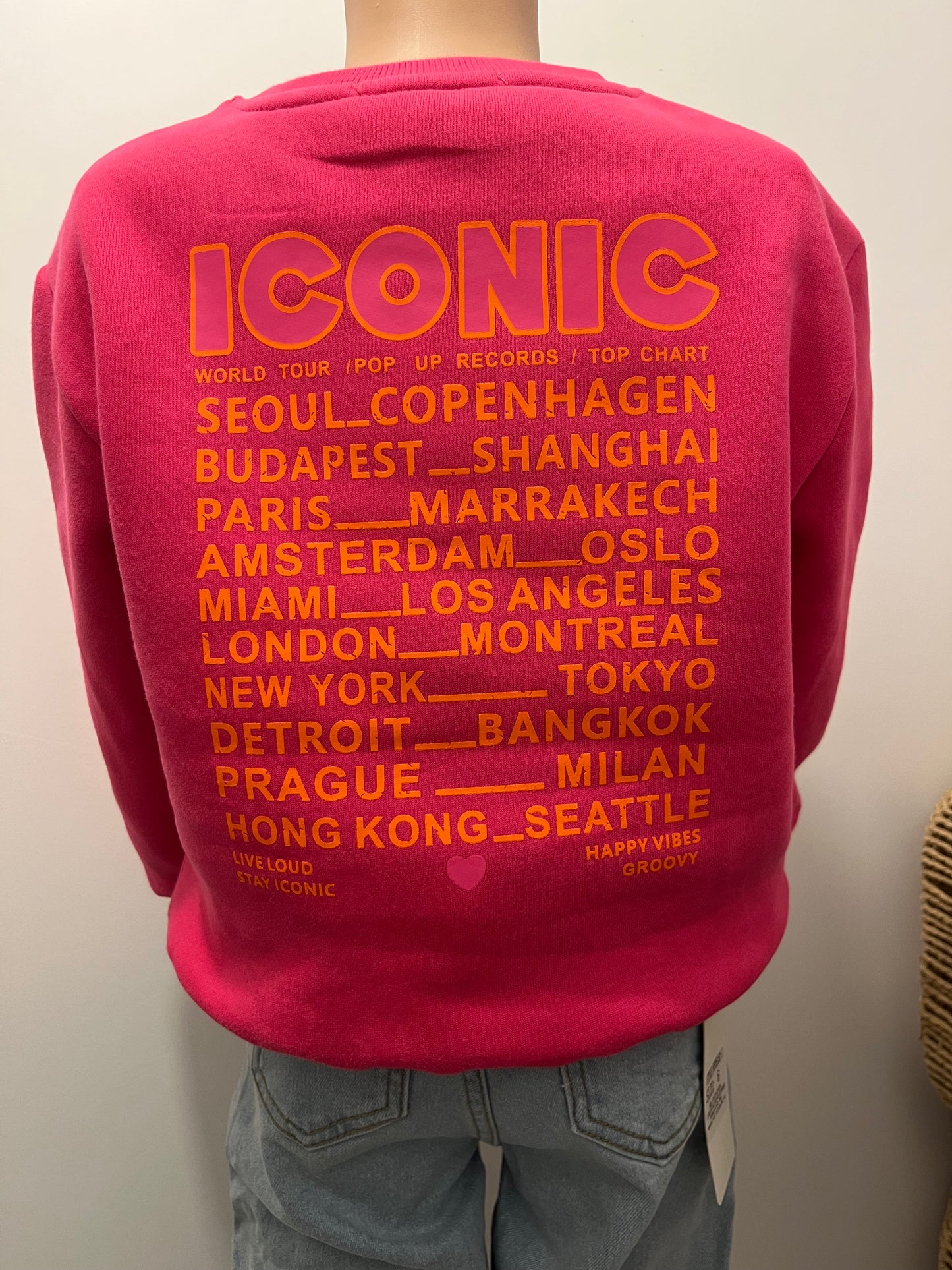 Sweat enfant rose « ICONIC »