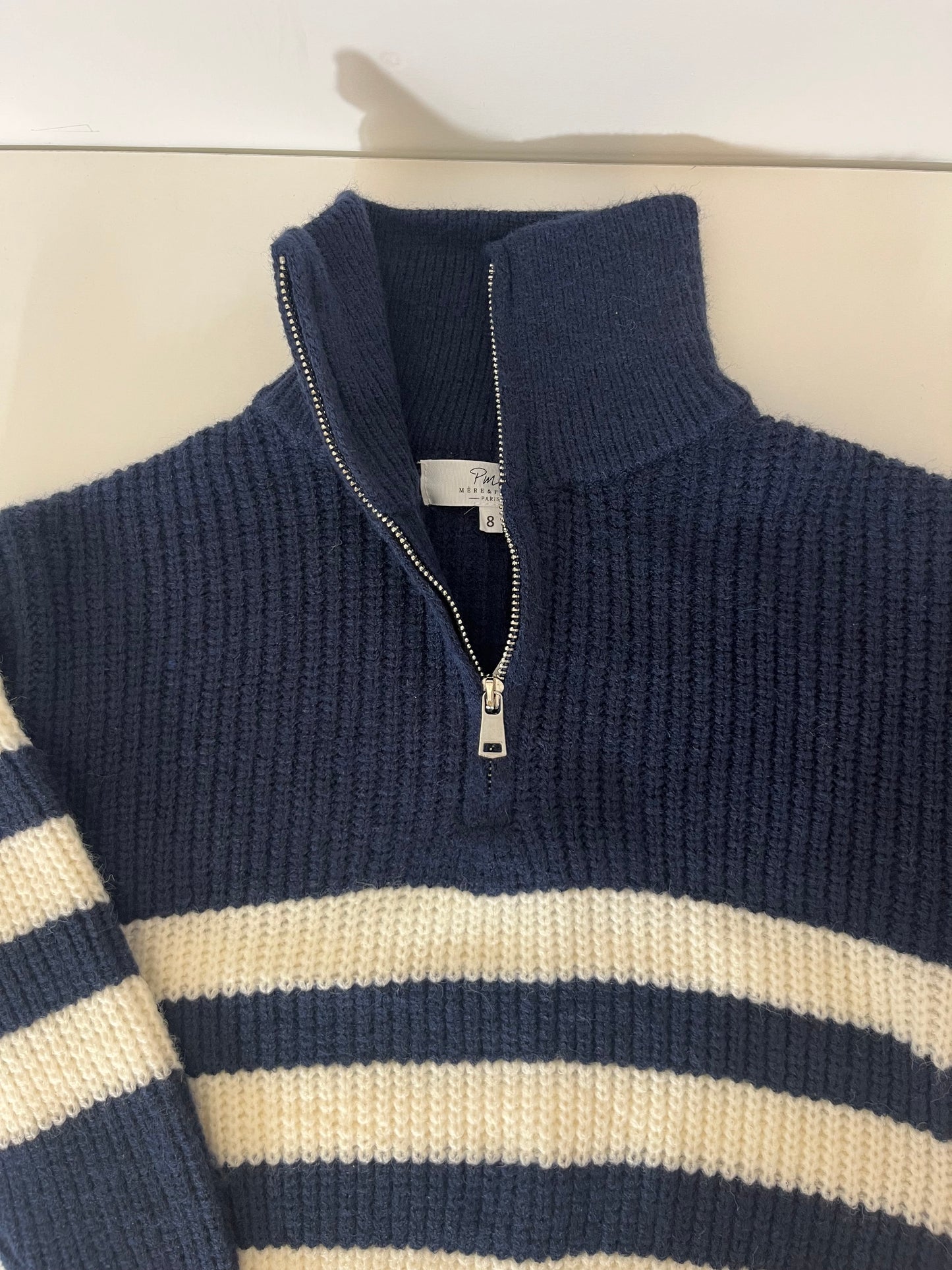 pull marine en maille