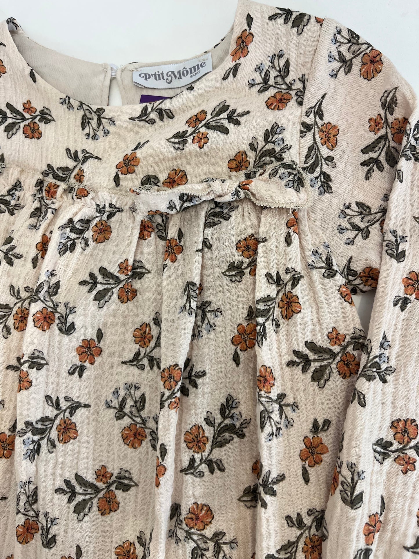 Robe fleurie manche longue