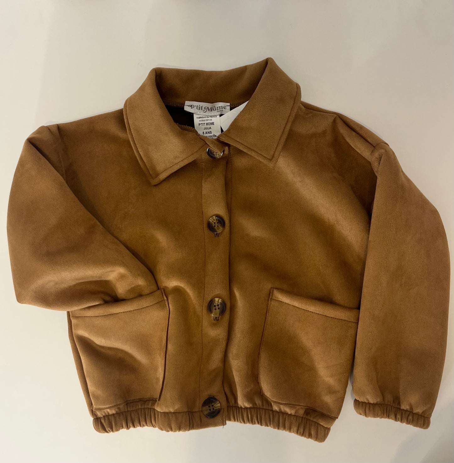 Veste marron effet suédine