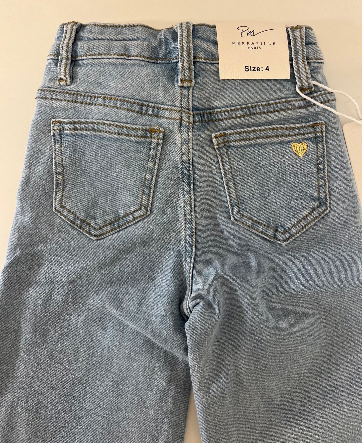 Jean bleu clair coupe droite